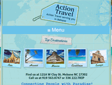 Tablet Screenshot of actiontravelinc.com